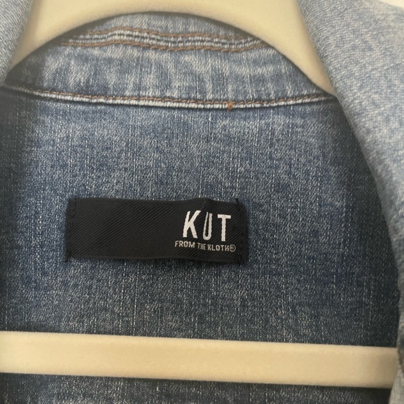NWOT KUT from the Kloth Denim Jacket with Fringe detail | Size Small - Picture 5 of 12